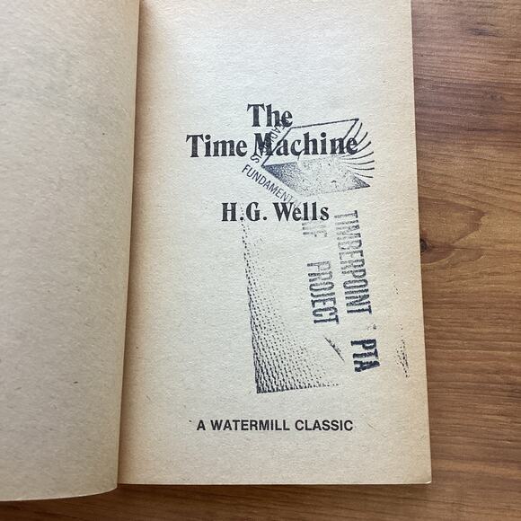 H.G. Wells The Time Machine 1980 Vintage Paperback Book Sci Fi Time Travel - Picture 5 of 6